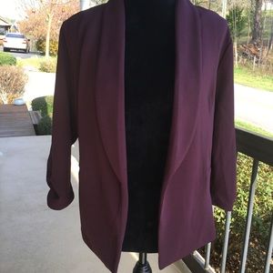 Burgundy blazer!